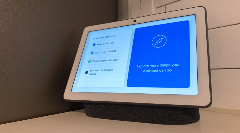 Google Nest Home Hub Max on kitchen counter