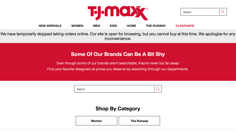 T.J. Maxx search