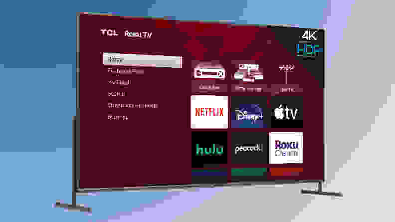 Smart-TV interface for a TCL 4-Series: Netflix, Disney Plus, Apple TV, Hulu, and so on.