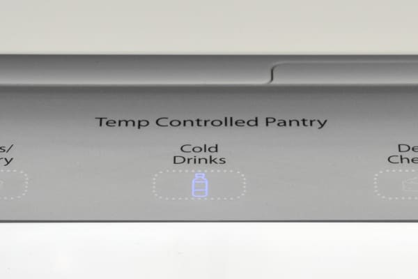 The Whirlpool WRF757SDEM's pantry drawer has three different temperature settings.