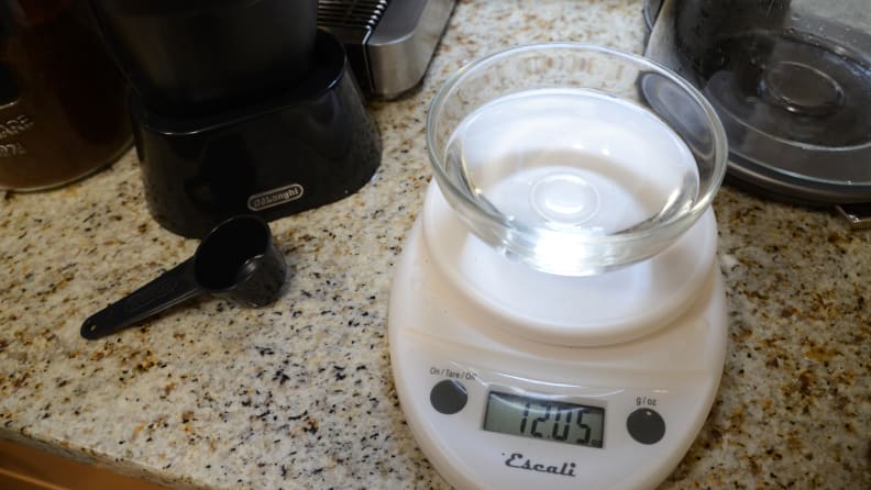 Use a kitchen scale can help you precisely control the strength of your coffee.