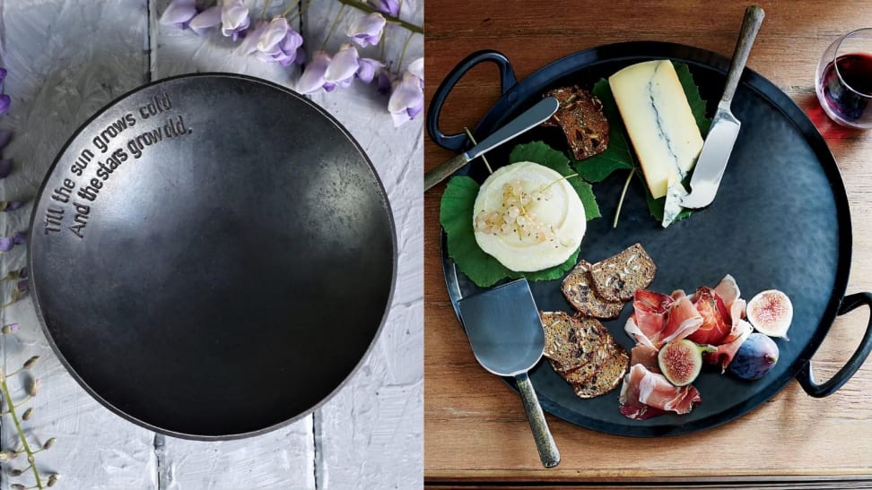 Left: Iron Catch-All; Right: Iron Serving Platter