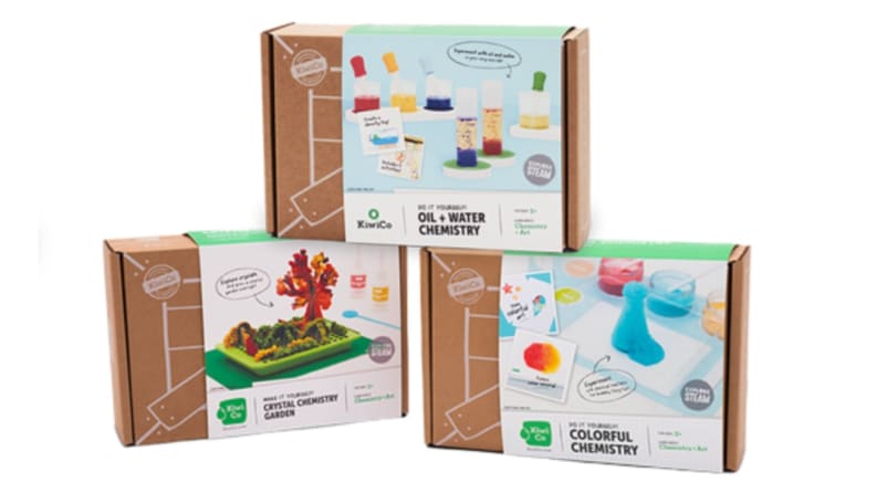 A 3-pack of chemistry kits.
