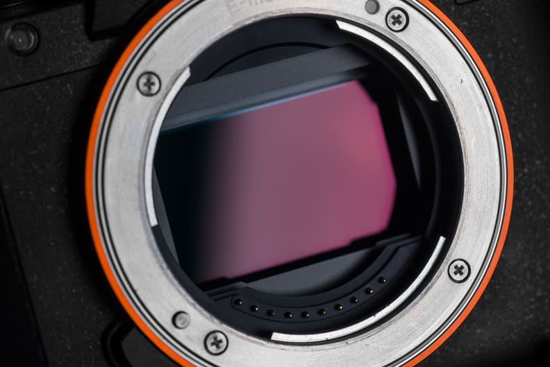 A photo of the Sony A7R II's sensor.