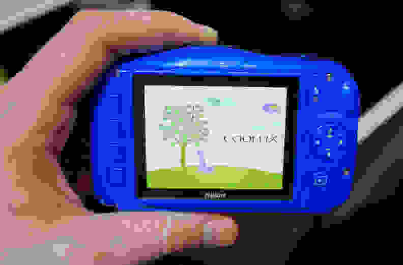 The S33's menu system is simplified compared to other Coolpix cameras, with storybook illustrations and very basic options.