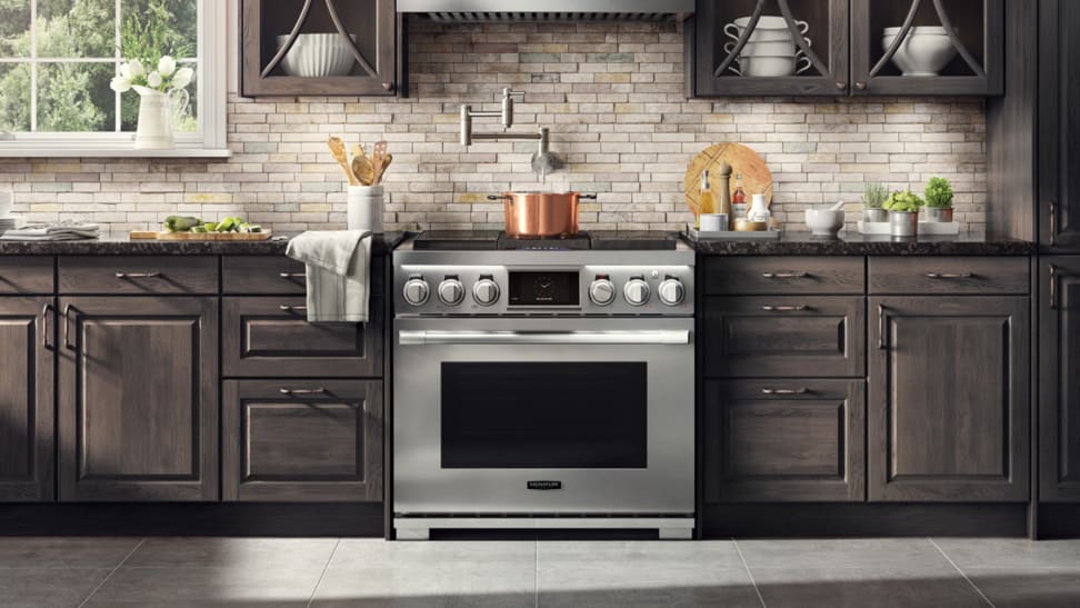 Signature Kitchen Suites 36-inch range in a kitchen