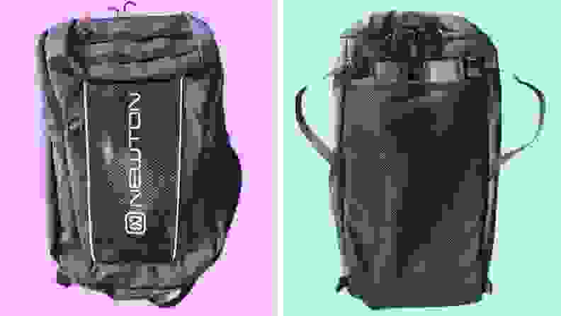 Front and back views of backpack.