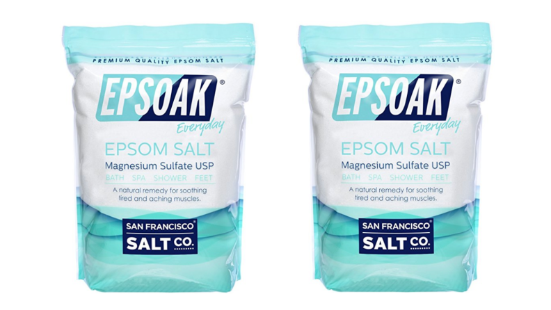 Epsom salt can help relax aching feet and tired legs.