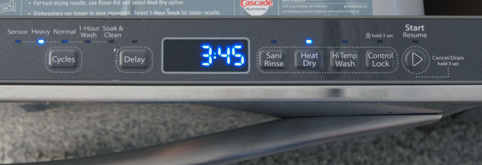 Whirlpool Gold WDT720PADM—Controls