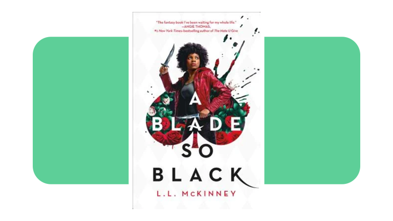 The cover of A Blade so Black showing a young Black woman holding a knife.