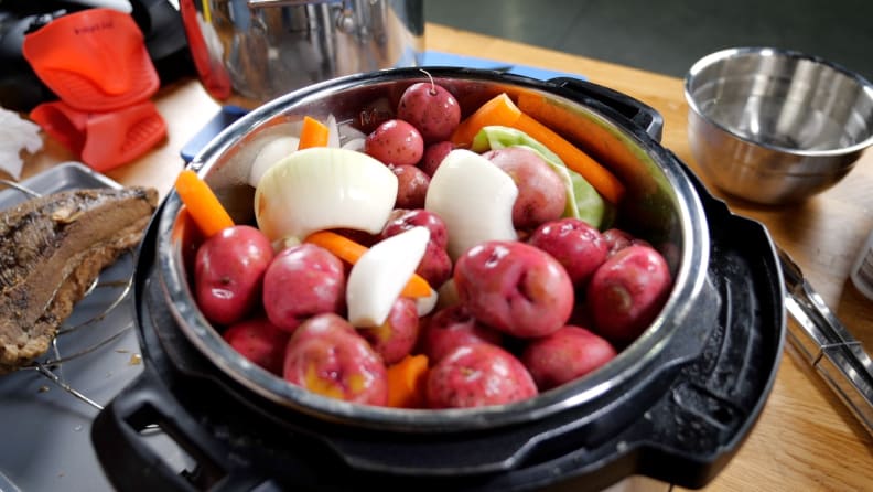 Adding vegetables to Instant Pot