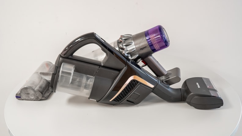 While the Dyson V11 picked up more dirt per pass, we think the Miele TriFlex can match it per charge.