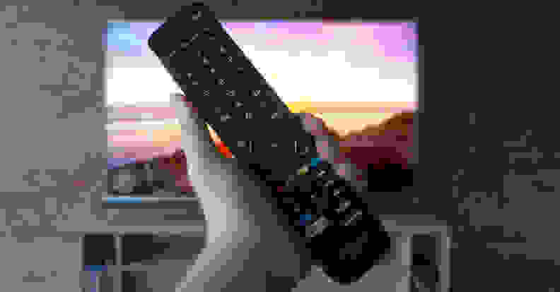 The Hisense 75H10D remote control