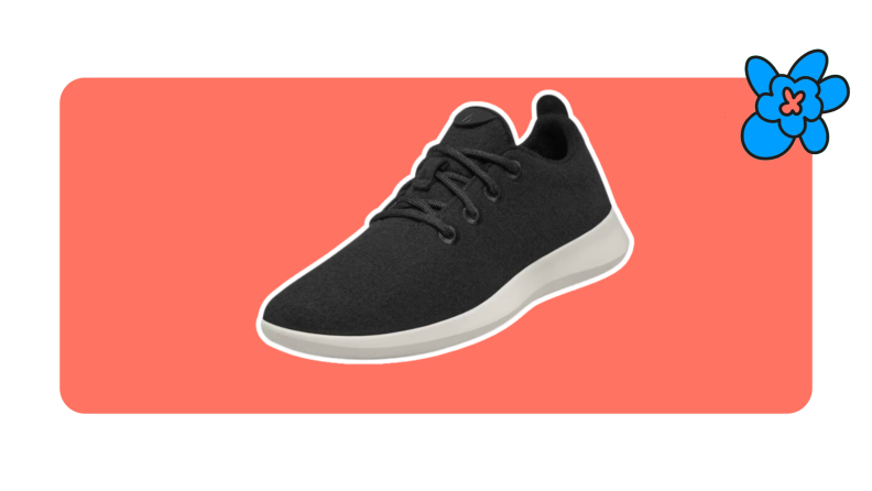 A single black Allbirds Wool Runner sneaker.