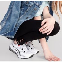Product image of Girls’ built-in tough lattice-hem leggings