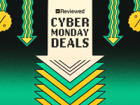 Tracking live Cyber Monday deals in this green cartoon graphic of low prices on Reviewed's favorite discount and sale products
