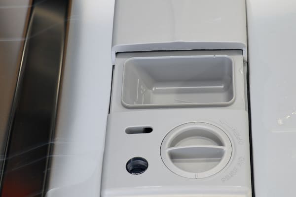 Samsung DW80J7550US rinse aid and detergent dispenser