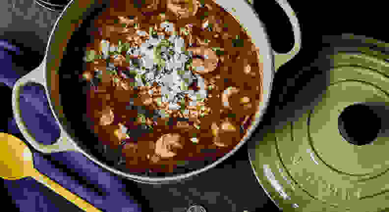 Le Creuset with gumbo