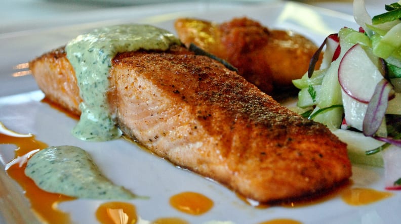 Frozen salmon