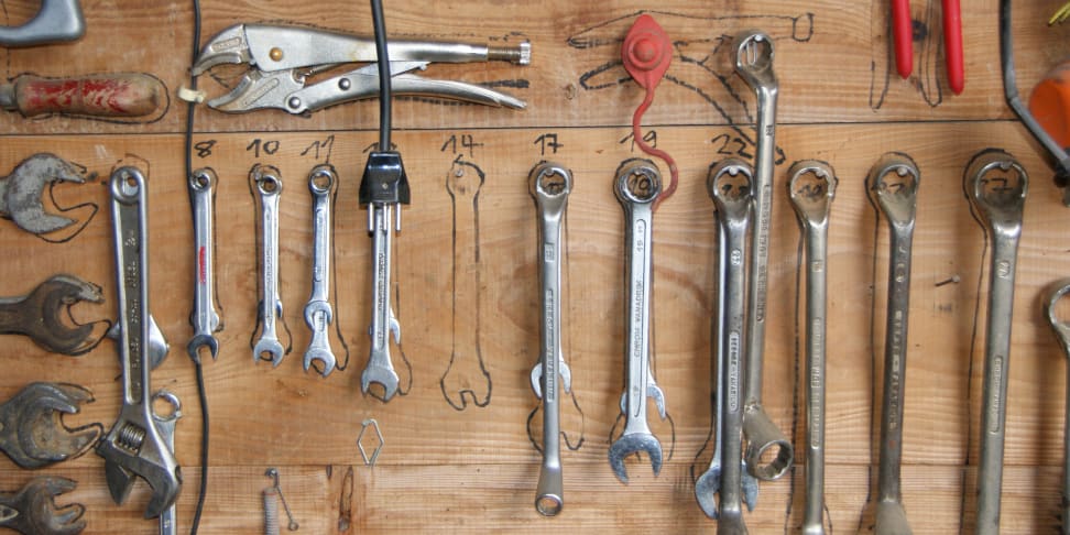 Tool set on the wall