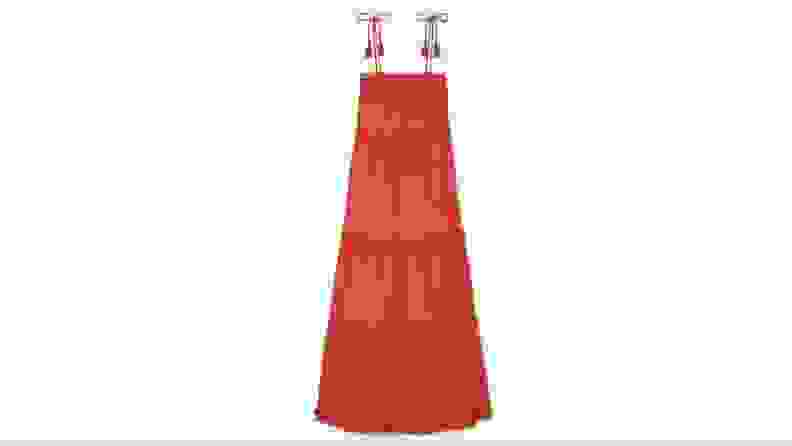 Red midi dress