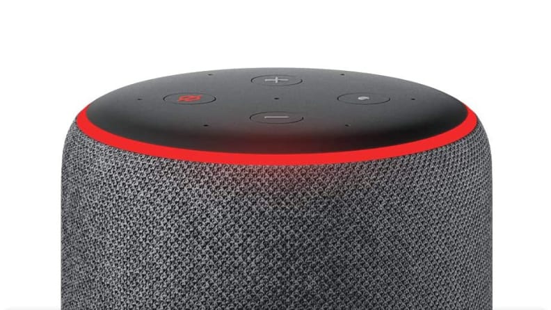 Amazon Echo smart speaker on mute