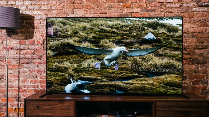 The Sony A90J displaying 4K/HDR content