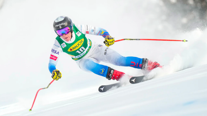 An image of a downhill Olympic skiier.
