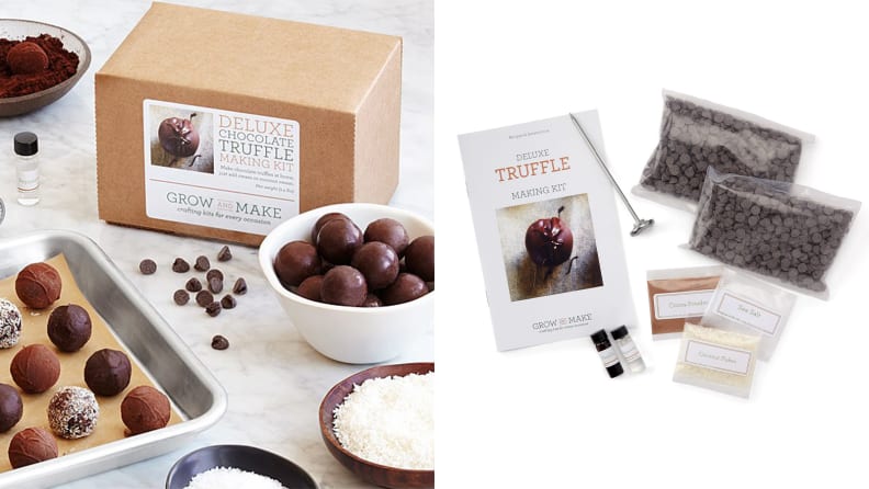 A photo of the Chocolate Truffle Making Kit from Uncommon Goods.