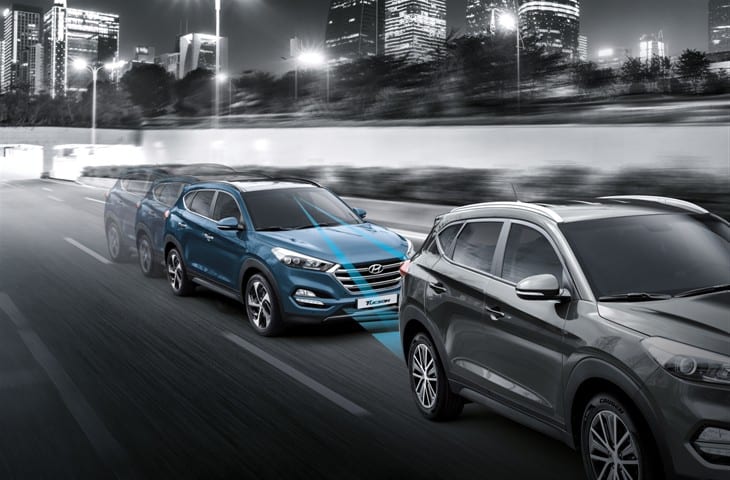 2016 Hyundai Tucson automatic braking demo