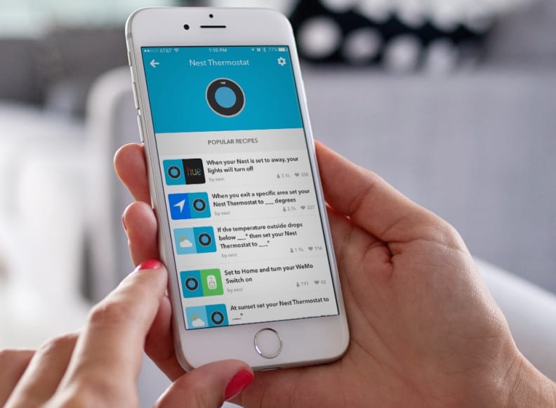 Nest in the IFTTT app for iPhone