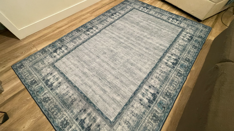 Ruggable Premium Rug on a hardwood floor.