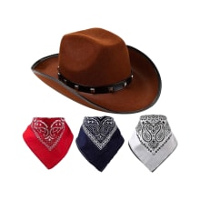 Product image of Spooktacular Creations Cowboy Hat with 3 Bandana