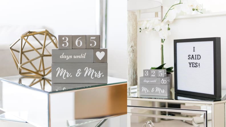 Best engagement gifts: Wedding countdown blocks