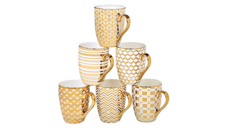Certified International Gold Mug Set