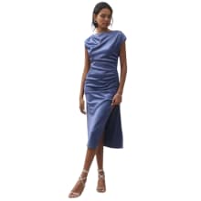 Product image of BHLDN Francesca High-Neck Stretch Satin Midi Dress