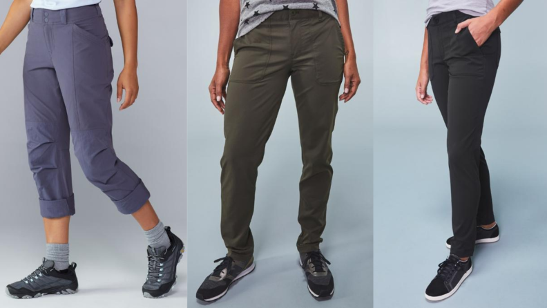 Three pairs of cargo pants