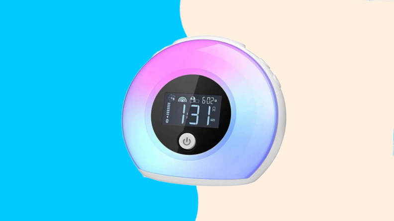 LED light round alarm clock.