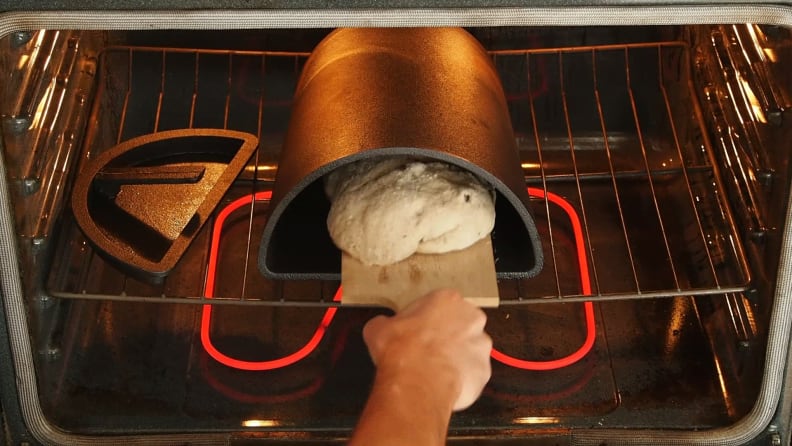 bread oven and peel with bread