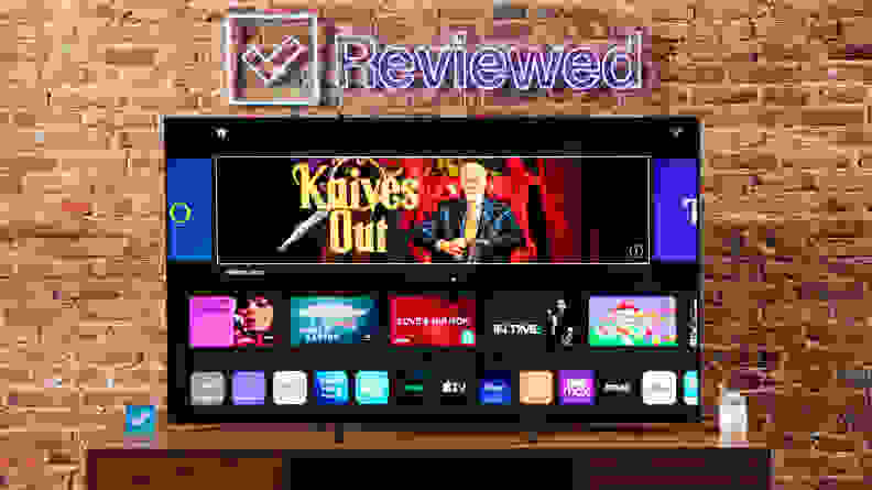 The home screen displayed on the TV.