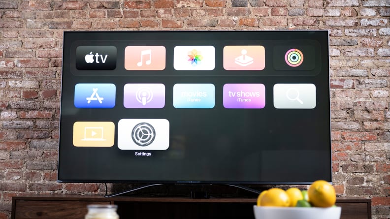 The app screen of the Apple TV