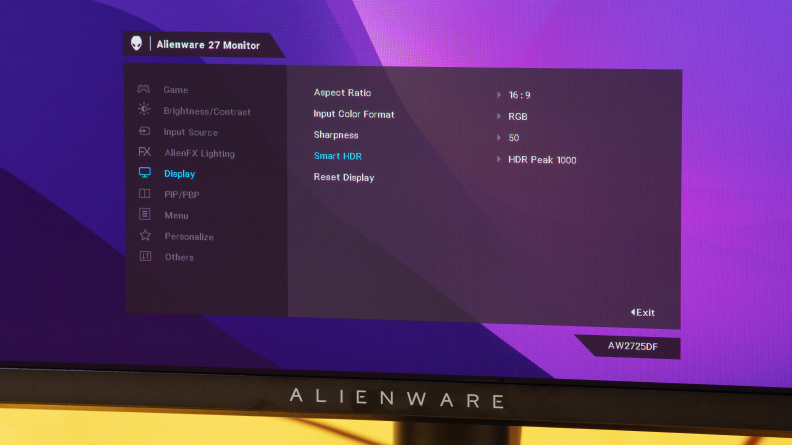 Close up of a menu screen