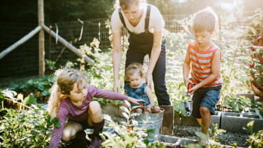 Gardening with family