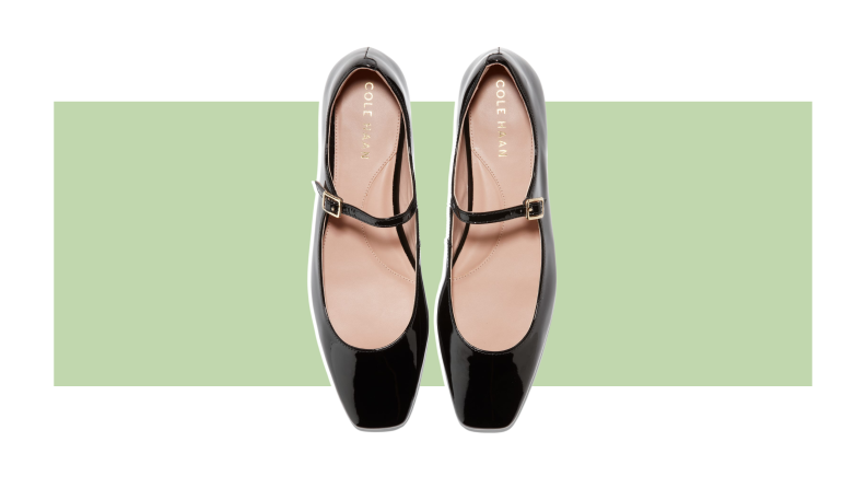 A ballet-inspired Mary Jane flat shoe.