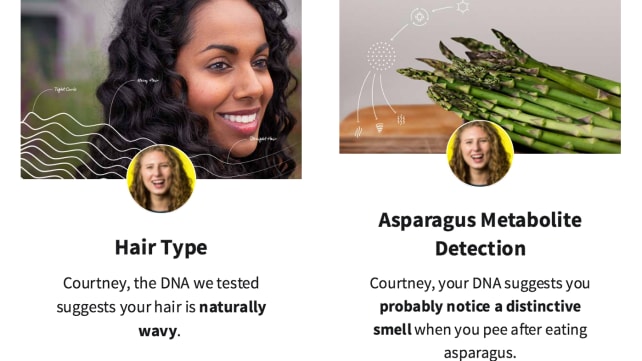 AncestryDNA Traits Hair and Asparagus
