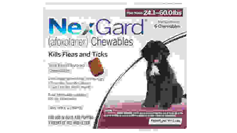NexGard Chewable Tablets for Dogs, 24.1-60 lbs, 6 treatments