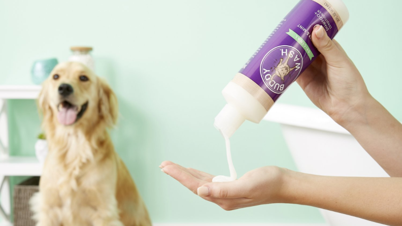 Your dog will be oh-so-soft after a bath with this shampoo.