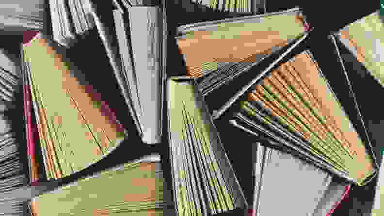books viewed from top down