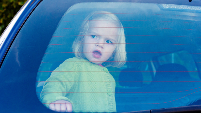 Child alone in a car