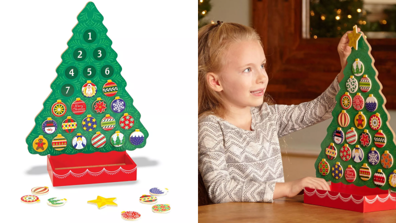 The Melissa & Doug Advent calendar features 24 magnetic "ornaments"